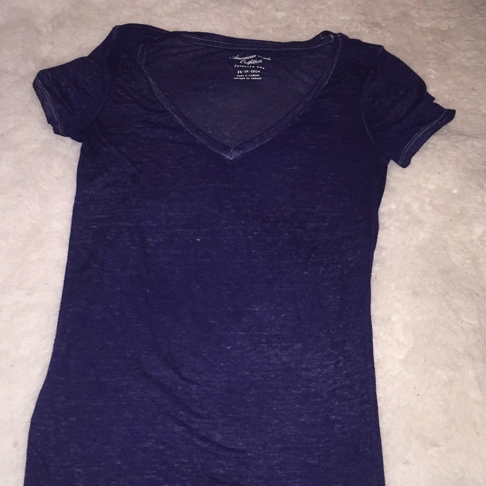 Navy blue American eagle see through shirt
